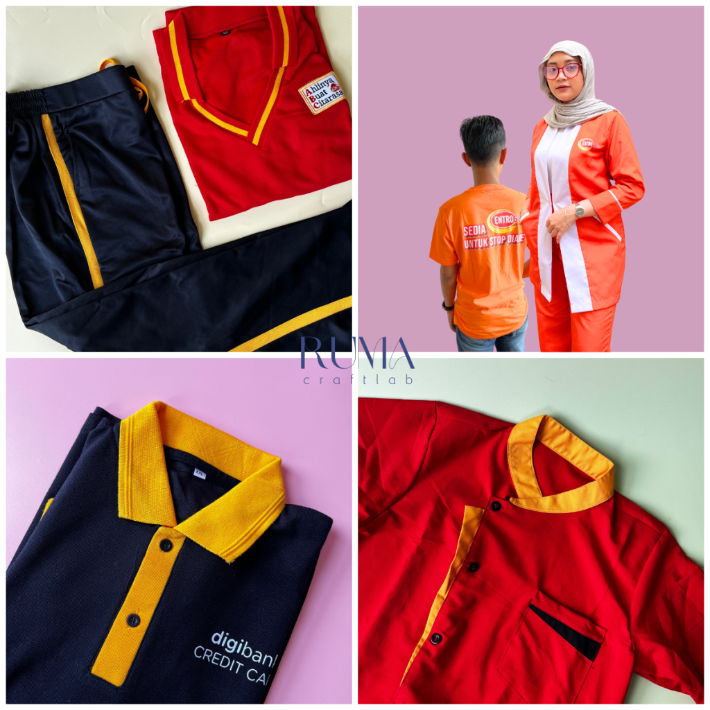 Uniforms & Apparel: Custom-made t-shirts, polos, shirts, and uniforms designed for teams, events, and staff — combining comfort, style, and professional branding.