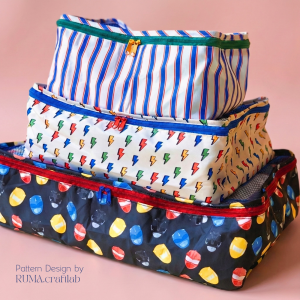 Mesh Organizer Custom Travel Set<br><span style="font-size: 75%;">(Tas Packing Cubes Koper Set Praktis)</span>